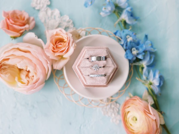 Wedding Rings And Flowers